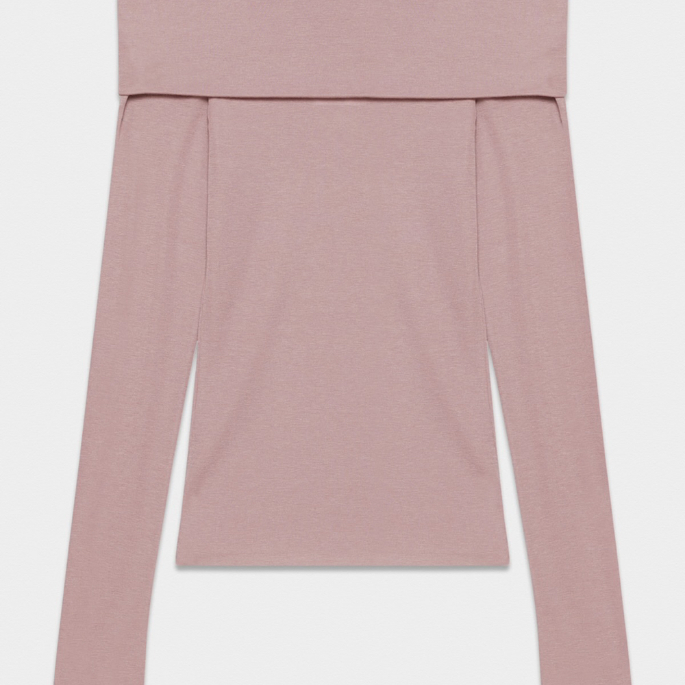 Aritzia Babaton Mauve Wool Blended Streamline Top - Picture 4 of 7